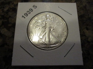 lot 34 image: 1939-S Walking Liberty Half Dollar