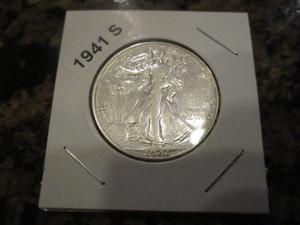 lot 37 image: 1941-S Walking Liberty Half Dollar
