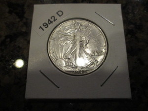 lot 39 image: 1942-D Walking Liberty Half Dollar