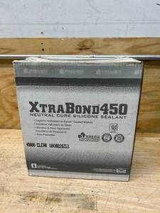 lot 55 image: PREMIER BUILDING SOLUTIONS Case of Xtra Bond 450 Neutral Cure Silicone Sealant- Clear (24 tubes)