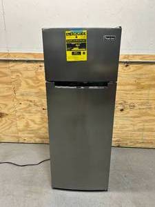 lot 59 image: MAGIC CHEF 7.3 cu. ft. 2-Door Mini Fridge in Platinum Steel with Freezer
