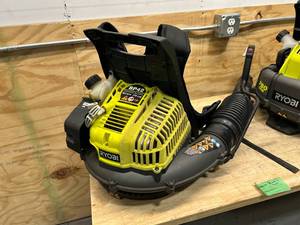 lot 114 image: RYOBI Lot of 2- Backpack Blowers