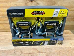 lot 29 image: SMARTSTRAPS Pack of 2- 20 ft Commercial Ratchet Tie Downs