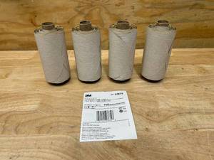 lot 76 image: Lot of 4 Cubitron II 3M NX PSA Paper Disc Rolls, 5 in x NH P320 C-weight, 100 discs per roll