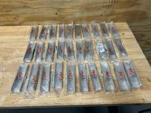 lot 80 image: RICHELIEU HARDWARE Lot of 30- Lenox Collection 4 in. (102 mm) Center-to-Center Stainless Steel Contemporary Drawer Edge Pulls