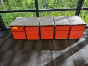 (5) Rolling Cabinets...