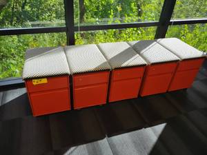 (5) Rolling Cabinets...
