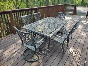Patio Table & (6) Chairs, 72x48...