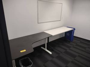 (2) Tables, White Board & (2) Cans...