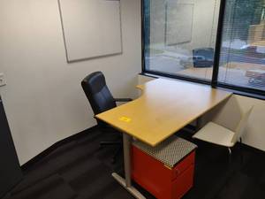 Table, (2) Chairs, Cabinet & White ...