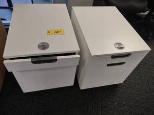 (2) Locking Cabinets, Need Repair...