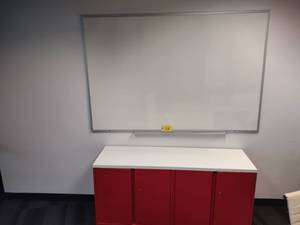 Cabinet & White Board, Buyer to Rem...