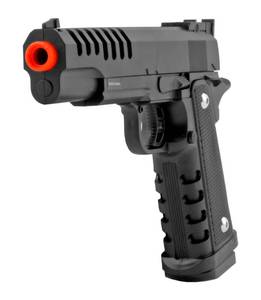 Replica Scale Ventilated Tactical Sport Spring Powered Airsoft Pistol - Black