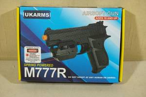 lot 41 image: UKArms M777R Spring Powered Airsoft Pistol with Laser