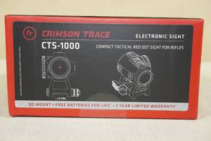lot 49 image: Crimson Trace CTS-1000 QD Mount Compact Tactical Red Dot Sight for Rifles