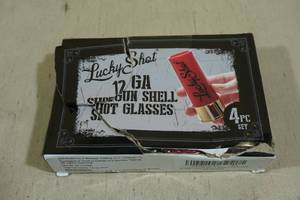 lot 87 image: Lucky Shot 12 GA Shotgun Shell Shot Glasses