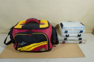lot 108 image: Plano Elite Soft Sided Tackle Box with Inserts