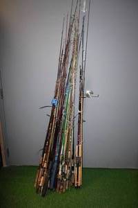 lot 119 image: Large Assortment of Fishing Poles - Fenwick, Daiwa, St Croix