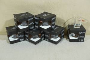 lot 127 image: 6 Lucky Shot 2 Oz Shot Glasses with Embedded Bullets