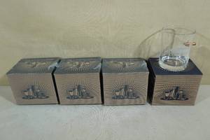 lot 128 image: 4 Lucky Shot Whiskey Glasses with Bullet Come and Take It
