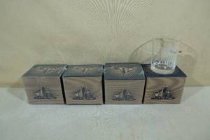 lot 131 image: 4 Lucky Shot Whiskey Glasses with Bullet America since 1776