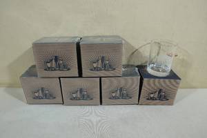 lot 136 image: 6 Lucky Shot Whiskey Glasses with Bullet Come and Take It Corona