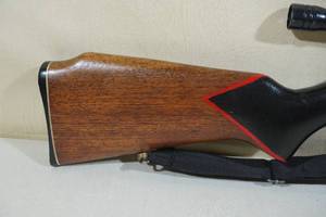 lot 8A image: Marlin 99M1 .22 LR Semi-Auto Rifle - Weaver Mount, Higgins 4X Scope