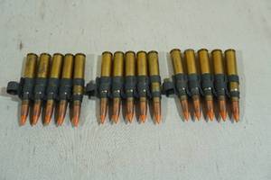 lot 201 image: 15 Rounds Military .30 Cal Orange Tip Ammo
