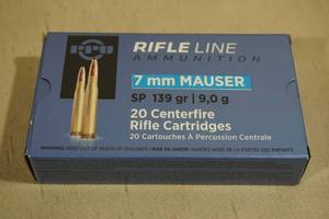 lot 202 image: 20 PPU Rifle Line 7mm Mauser 139 Gr SP Ammo