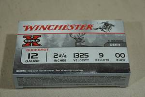 lot 231 image: 5 Winchester Super-X 12 Gauge 2-34 00 Buck Shotshells