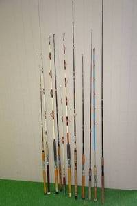 lot 122 image: Assorted Fishing Rods - Heavy Action, Steel Rollers