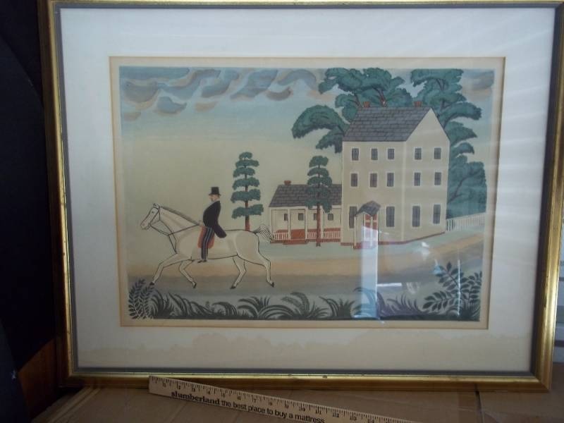 lot 50 image: Vintage Framed Regency Illustrations