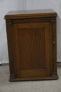 sewing machine in cabinet