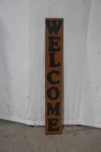 wood Welcome sign