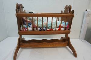 vintage doll cradle