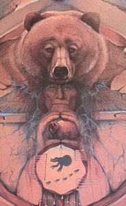 lot 79 image: Bear Shield Limited Edition Signed Print by Marie Buchfink