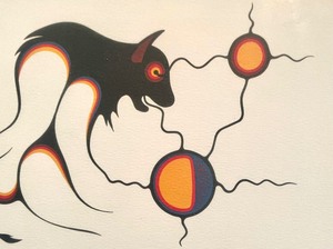 lot 33 image: Buffalo Spirit Framed Print by Clemence Wescoupe