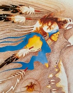 lot 135 image: HorseIndian Limited Edition Signed Print by Van B. St. John Jr.