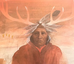 lot 149 image: Black Elk Speaks Framed Print by Frank Howell
