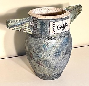 lot 26A image: Artisan Southwest Raku Pottery Vase