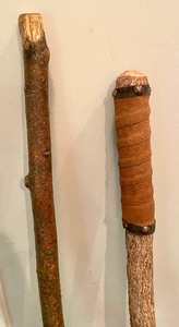 lot 119 image: Two Wooden Walking Sticks