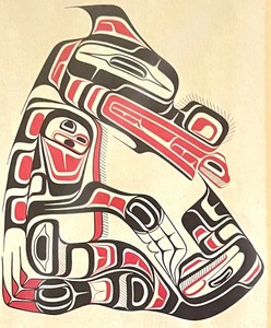 lot 89 image: Sea Bear Signed Framed Print by Richard Hunt