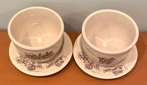 lot 153 image: 2 Vintage Wellsville China Bowls with Under Plates