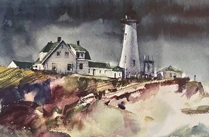 lot 162 image: The Lighthouse Unframed Lithograph Print by Frank Wagner