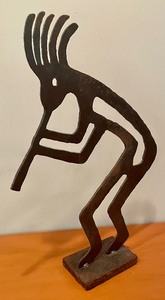 lot 165 image: Native American Metal Kokopelli Figurine