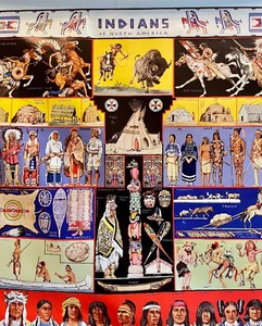 lot 168 image: Vintage Indians of North America Unframed Print