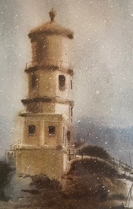 lot 171 image: Split Rock Lighthouse Limited Edition Signed Print by Dave Riebe