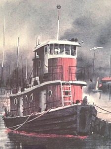lot 172 image: Dawn at Sturgeon Bay Limited Edition Signed Print by Dave Riebe
