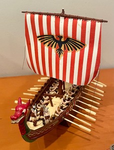 lot 178 image: Three Vintage Ship and Boat Models