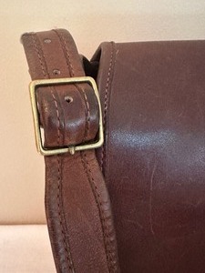 lot 50 image: Vintage Leather Coach Handbag made in New York
